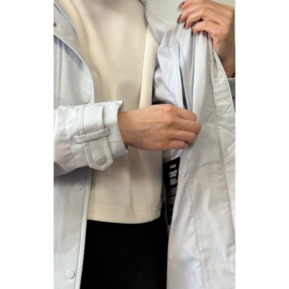 New ATHLETA 2X RainOut Sutro Long Trench in Snowfall Blue - Picture 10 of 11